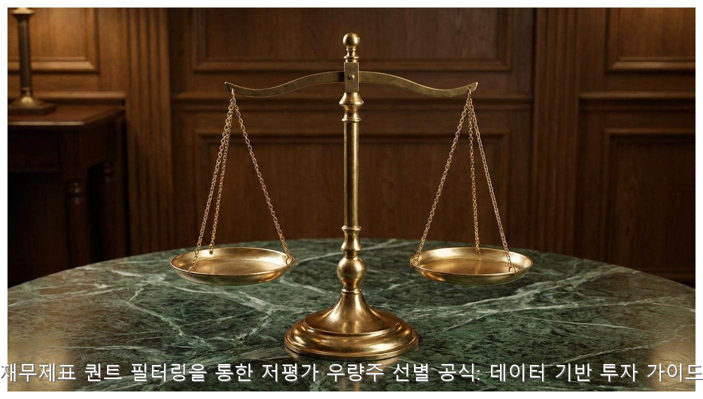 재무제표 퀀트 필터링을 통한 저평가 우량주 선별 공식: 데이터 기반 투자 가이드 핵심 안내 및 분석 인포그래픽 (3)