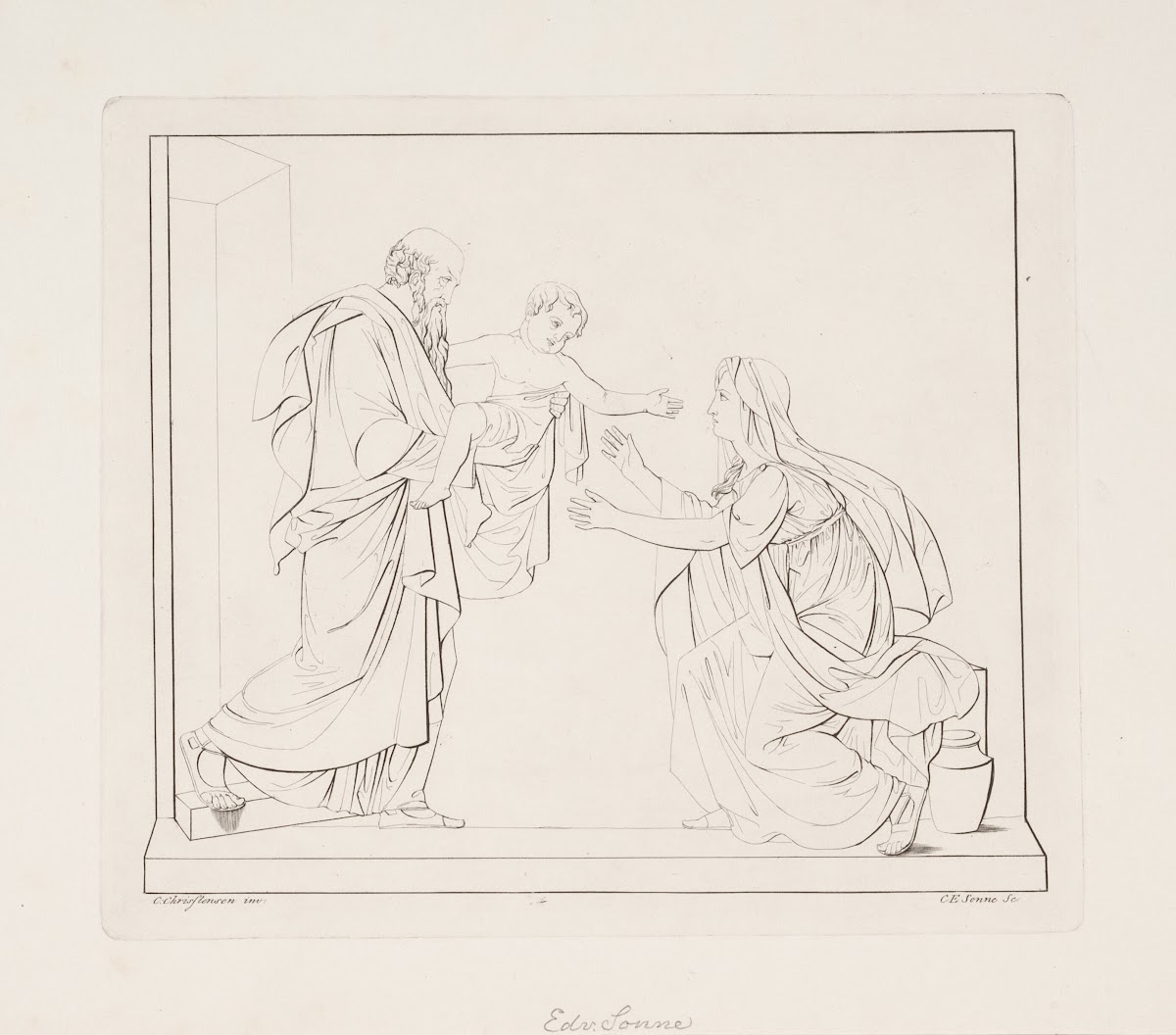 Elias opvækker enkens søn 1827