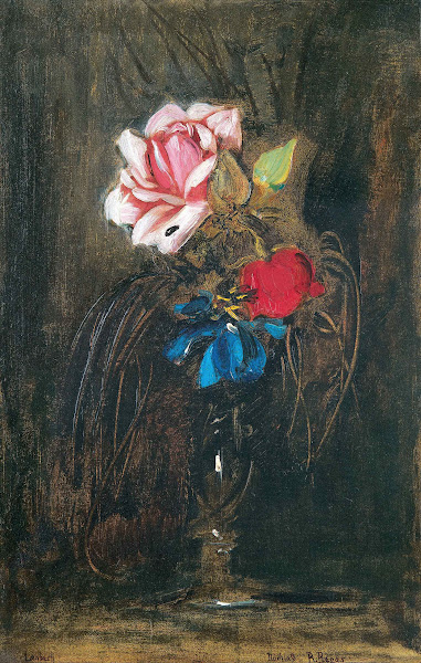 Vase mit Blumen circa 1865