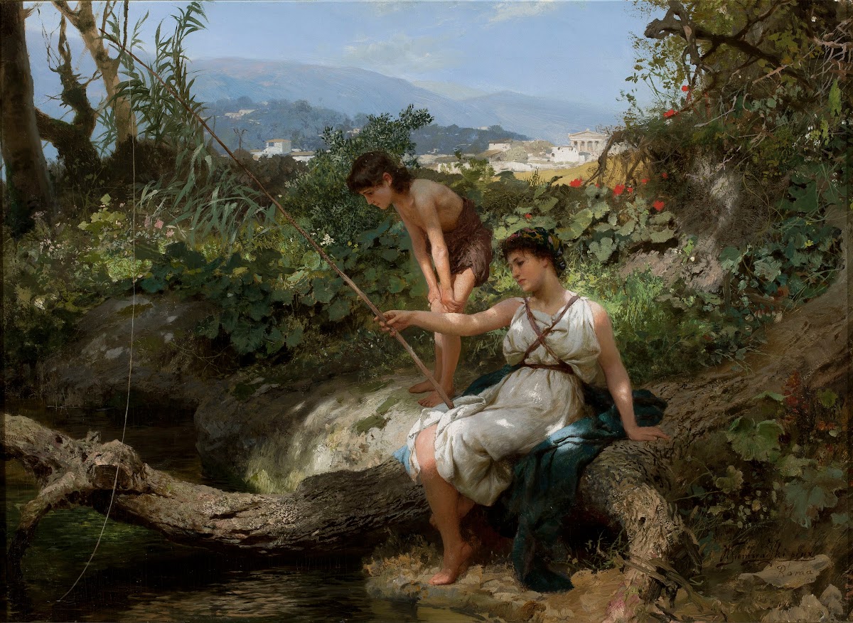Roman idyll  Fishing 1879