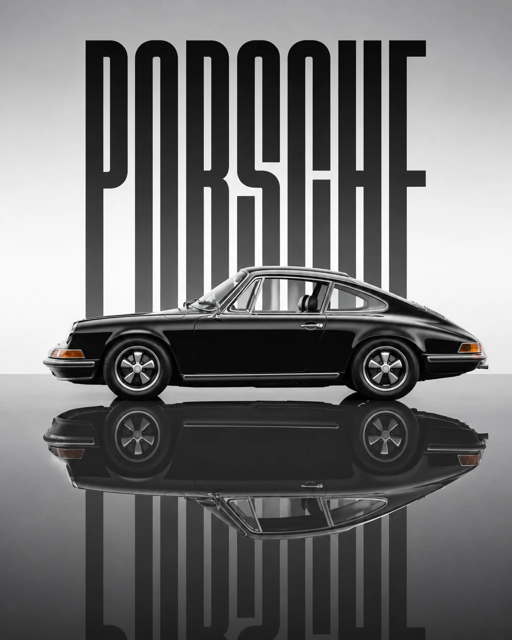 Un Porsche negro impecable de 1969