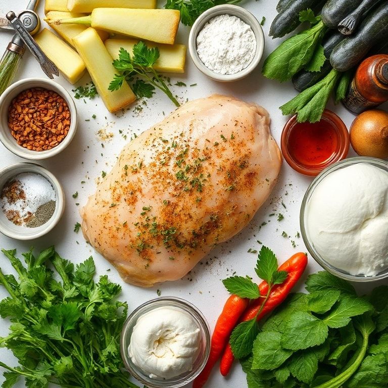 Ingredients for Garlic Parmesan Baked Chicken Juicy & Flavorful – Easy Weeknight Dinner