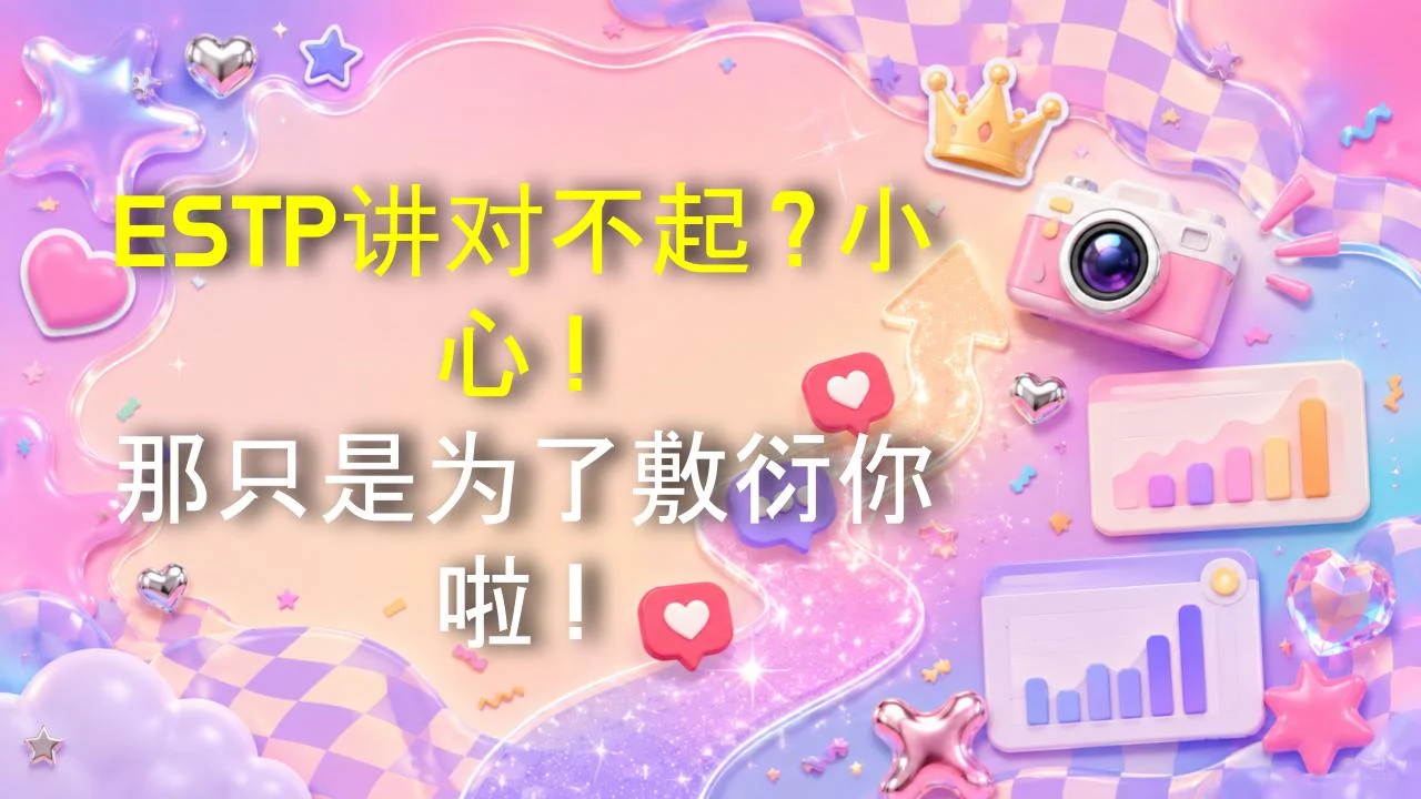 ESTP讲对不起？小心！那只是为了敷衍你啦！