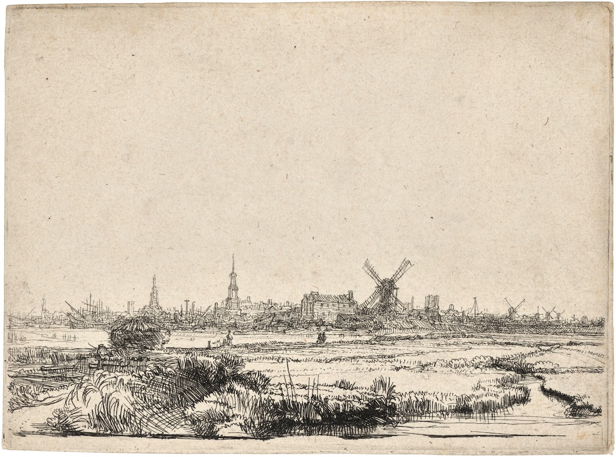 View of Amsterdam from the Kadijk circa 1641