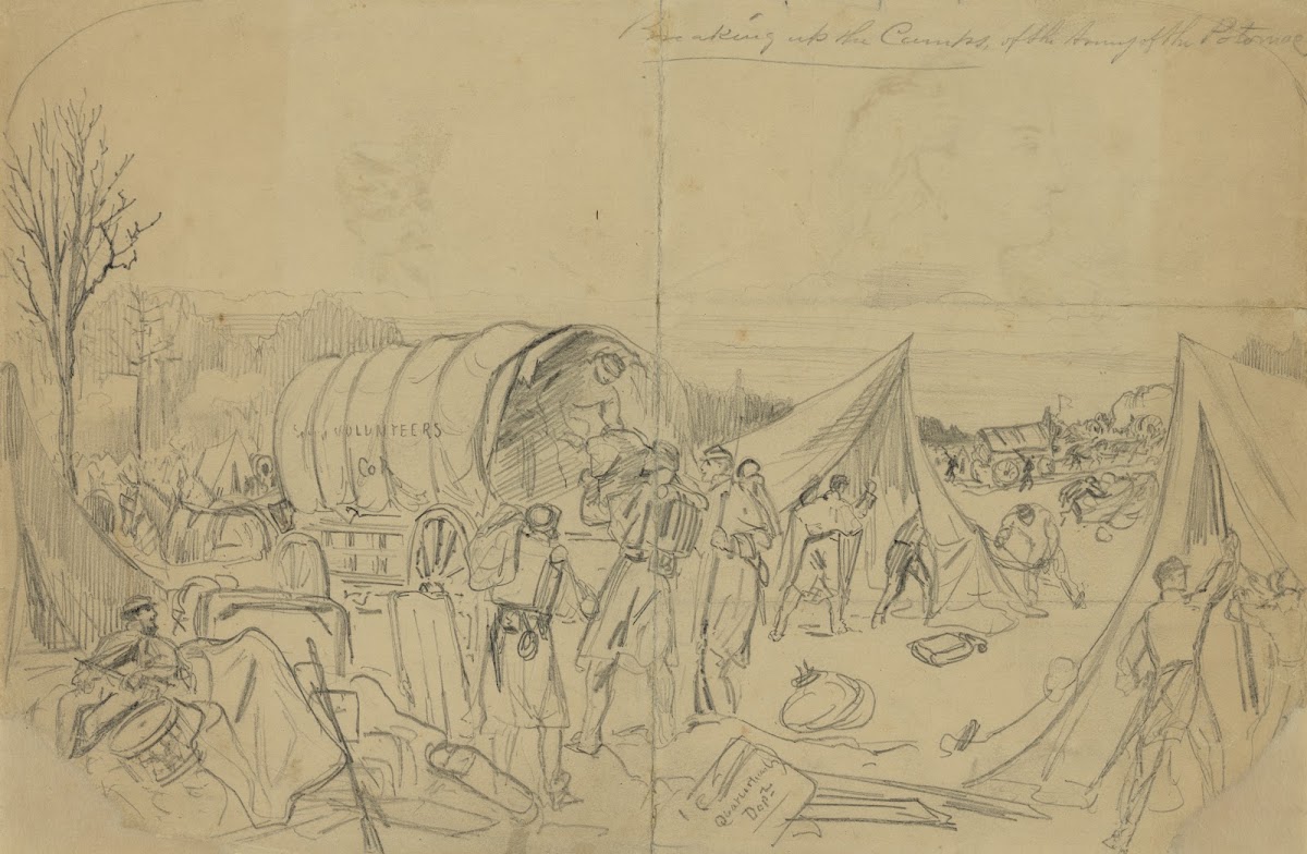 Breaking up the Camps of the Army of the Potomac 1863