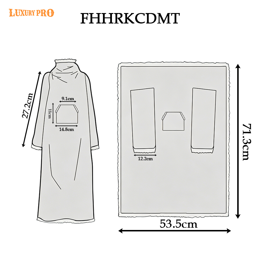 Composite Thick Fleece Wearable Blanket