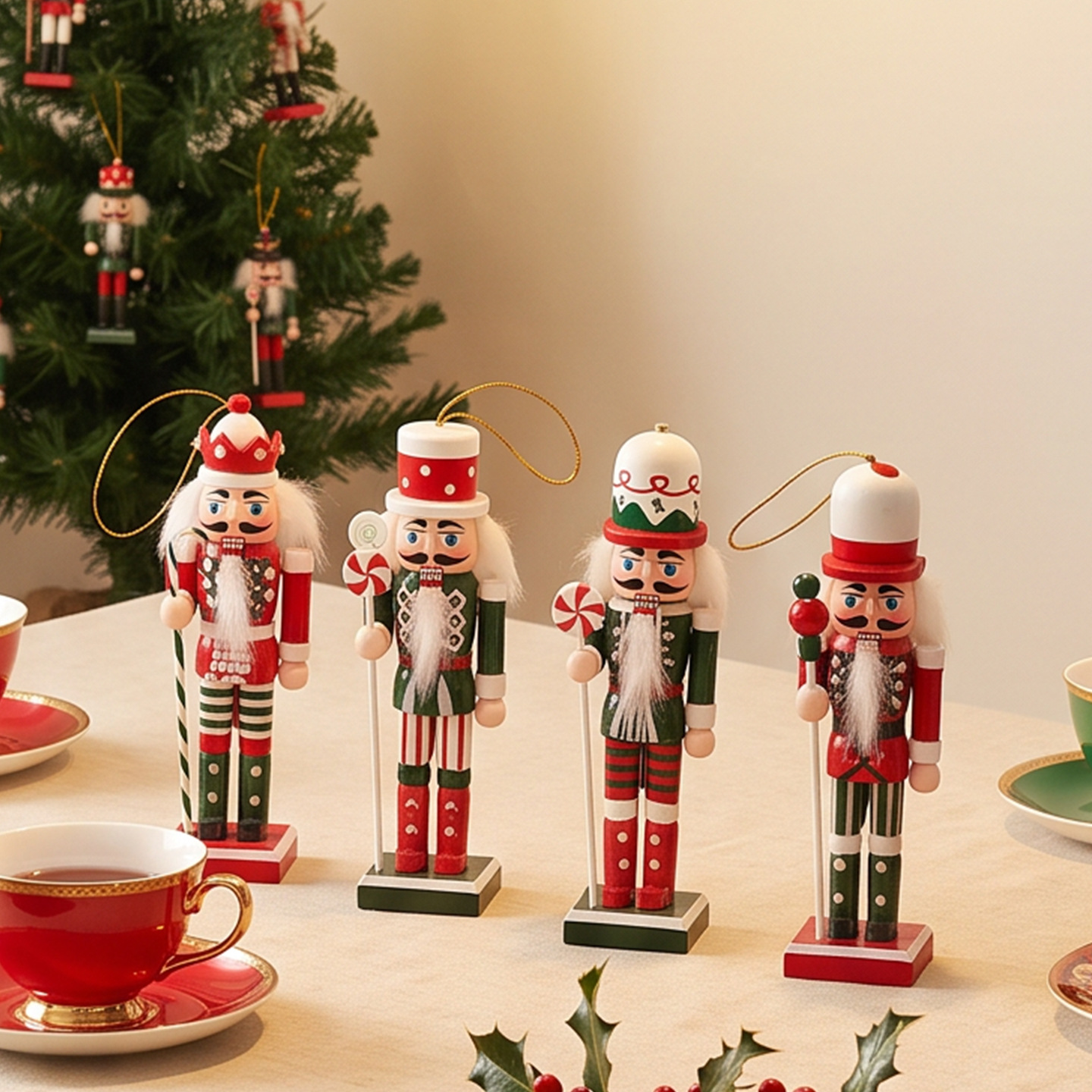 Classic wooden nutcracker soldier, Christmas decoration