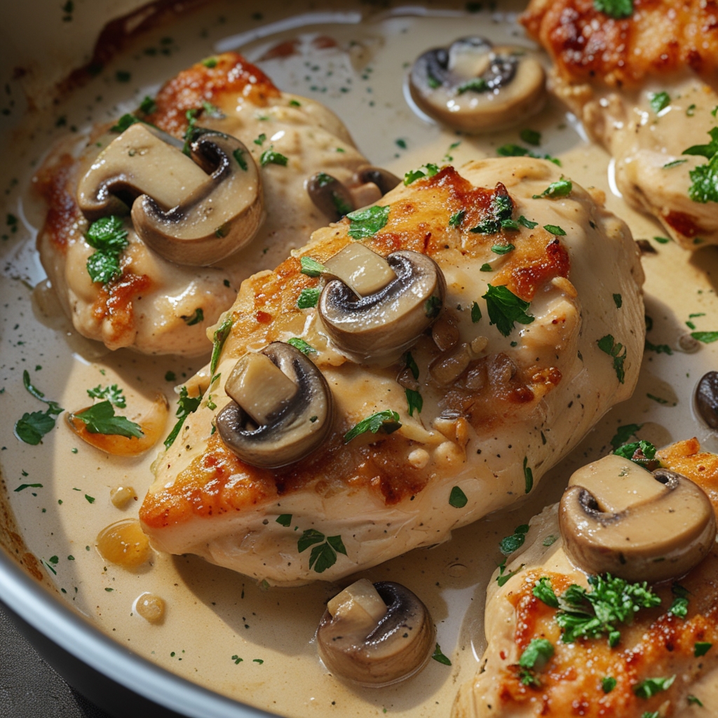 Creamy Mushroom Chicken - Easy Homemade Comfort Dinner finished