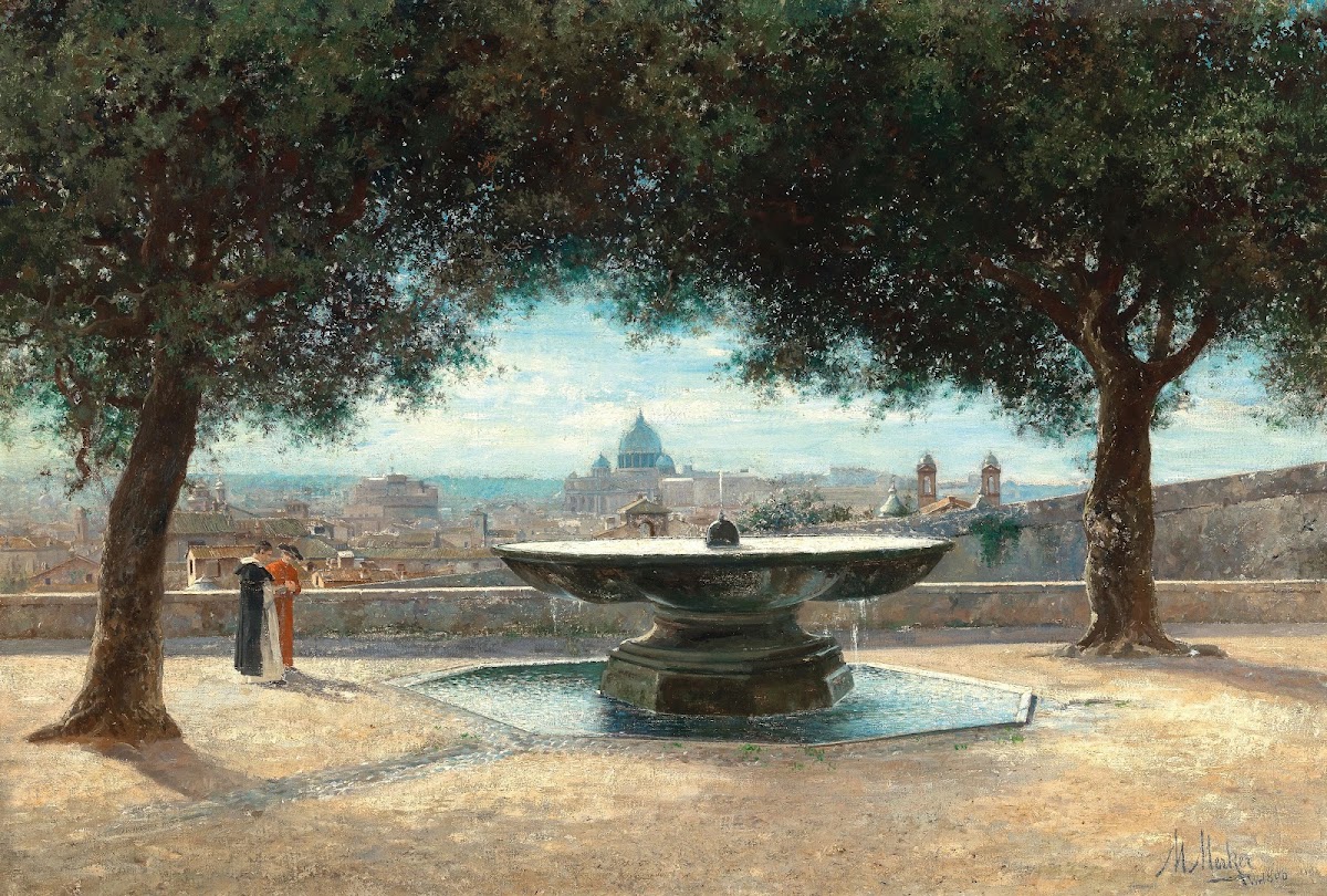Rome A View Of The City From The Fountain Of Villa Medici 1890