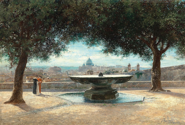 Rome A View Of The City From The Fountain Of Villa Medici 1890