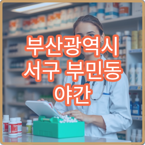 부산광역시 서구 부민동 야간 문 여는 약국 정리