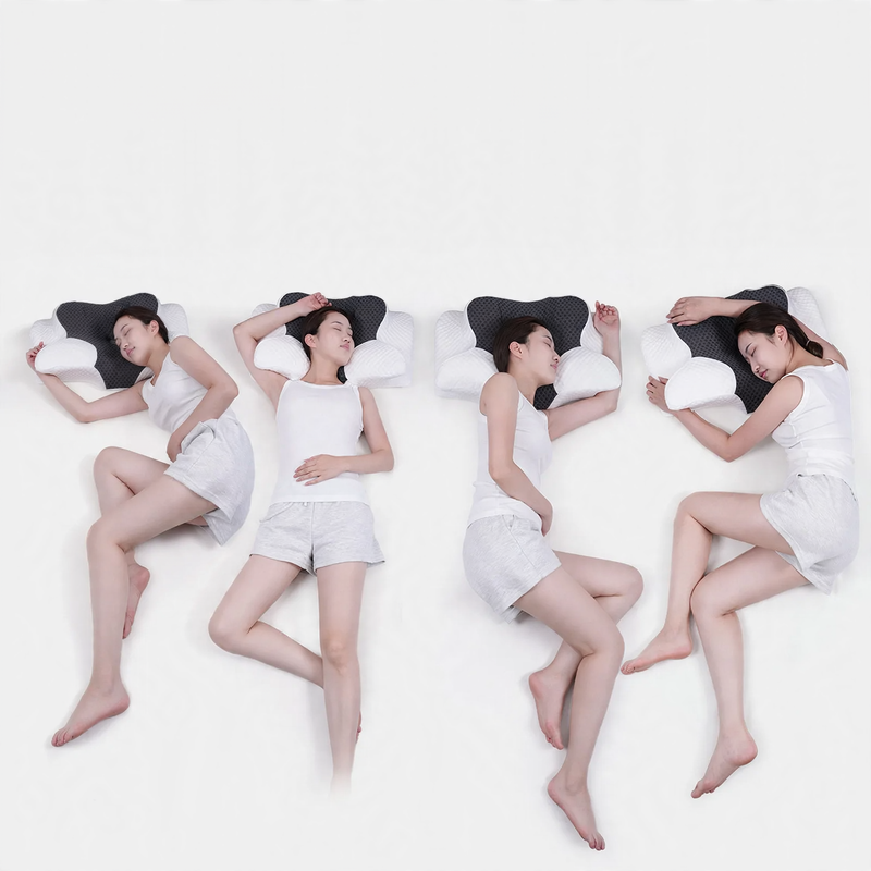 Ergonomic memory foam neck support pillow