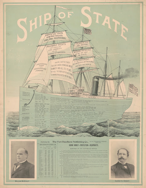 Ship of state William McKinley Garret A Hobart 1897
