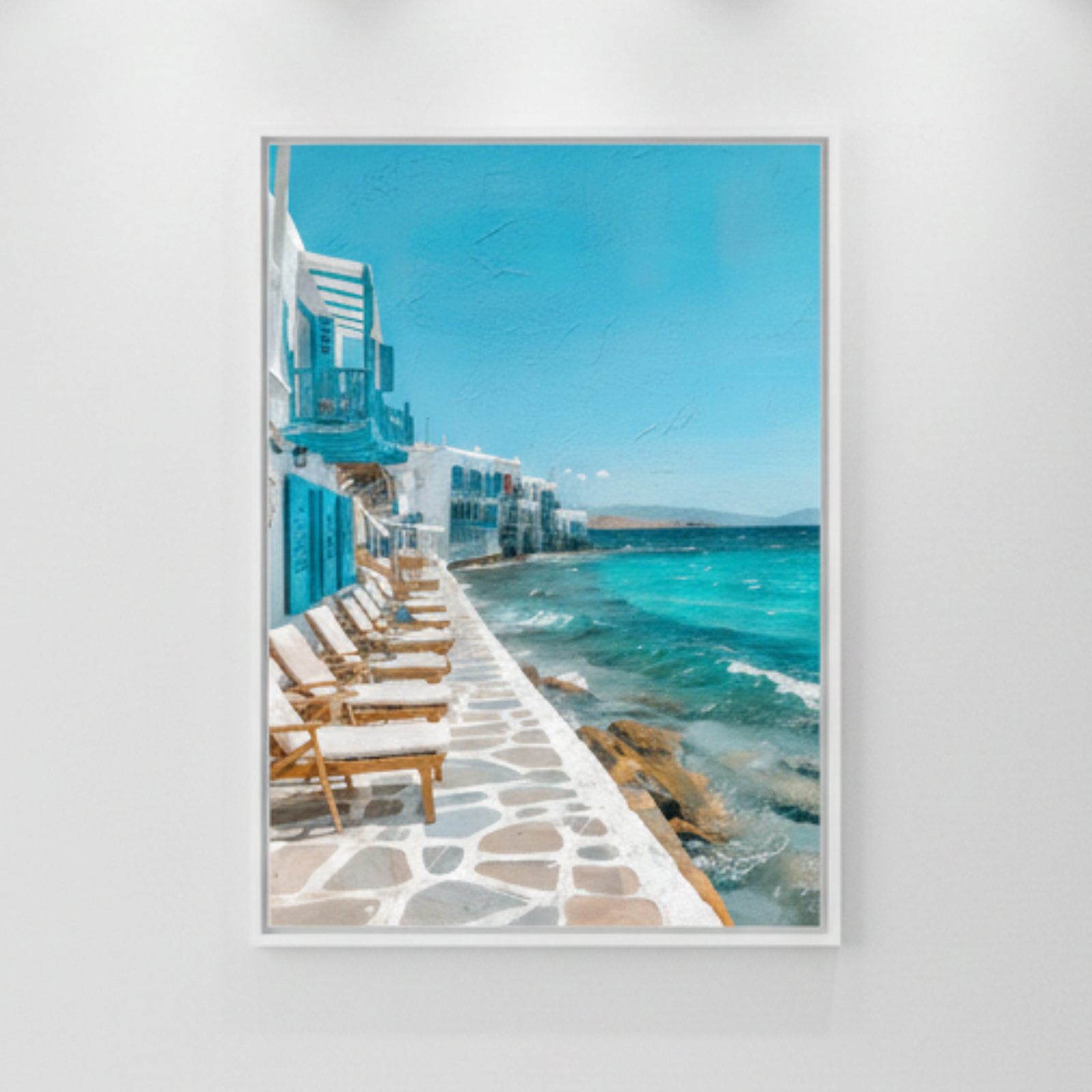 Cobalt Shorelines Abstract Art Canvas Print  - Image 3
