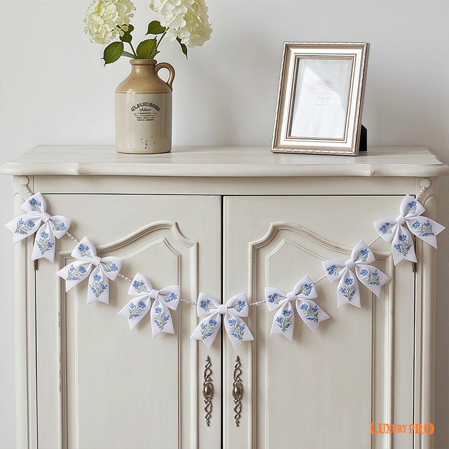 Butterfly bow ribbon ornament