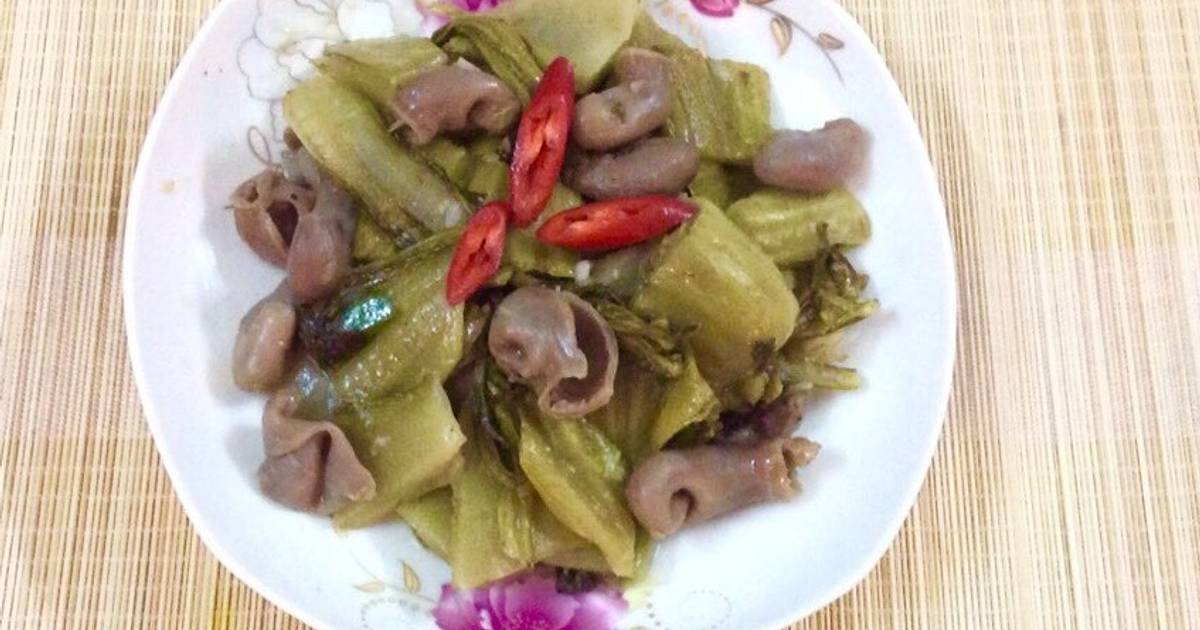 Dưa cải kết duyên cùng bao tử cá Basa