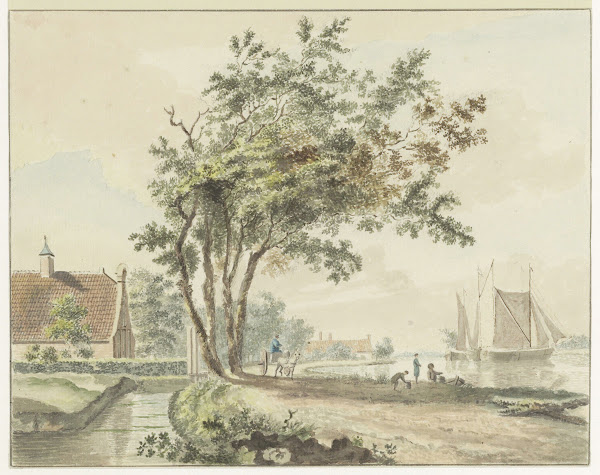Gezicht op het Zuider Buiten Spaarne vanaf de Schalkwijkerweg 1775 1800