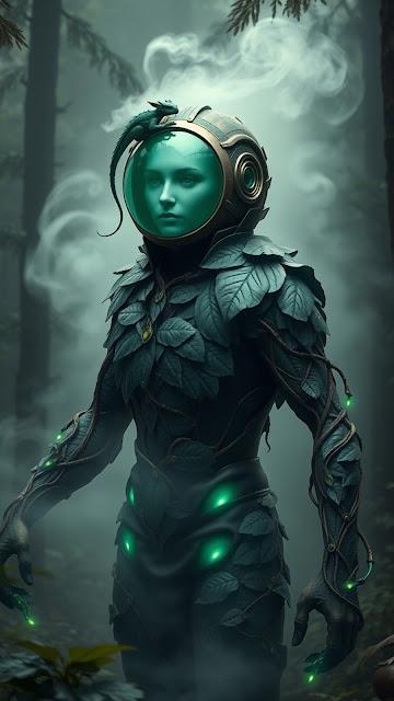 Sci-Fi Forest Guardian Steampunk Helmet - Free mobile Wallpaper