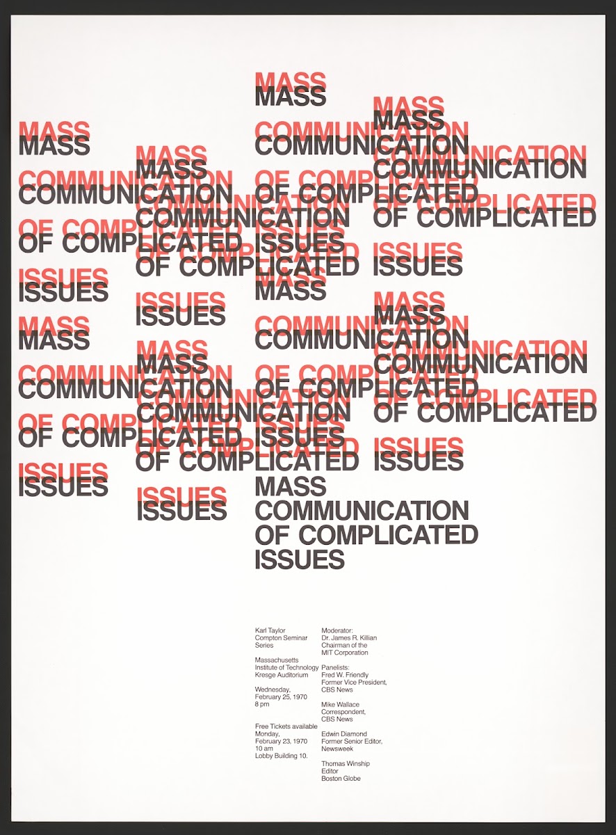 Mass communication of complicated issues Karl Taylor Compton seminar series 1970