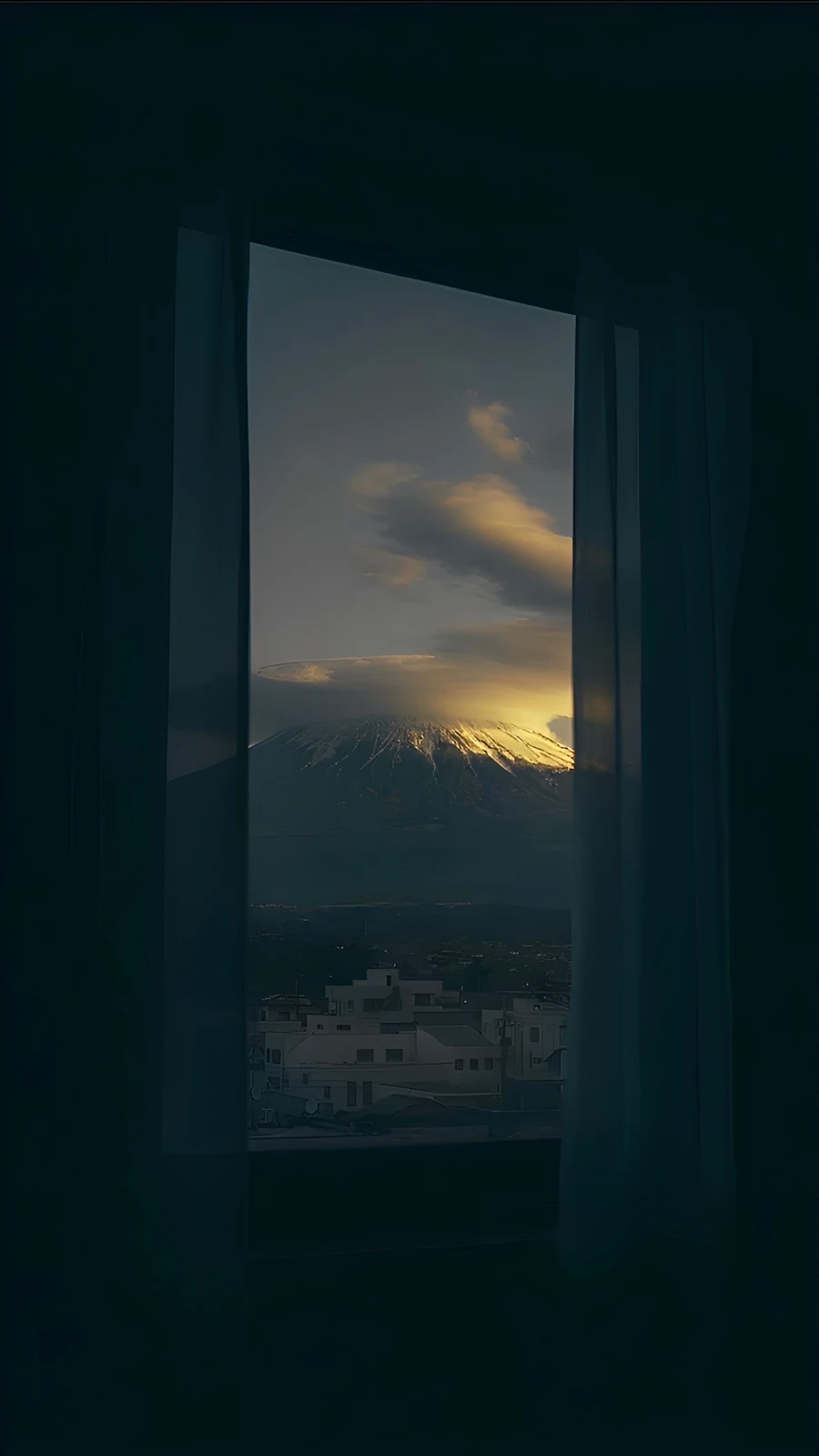 Mount Fuji View From Window - Landscape Photography Full HD iPhone Wallpaper (1284x2283)