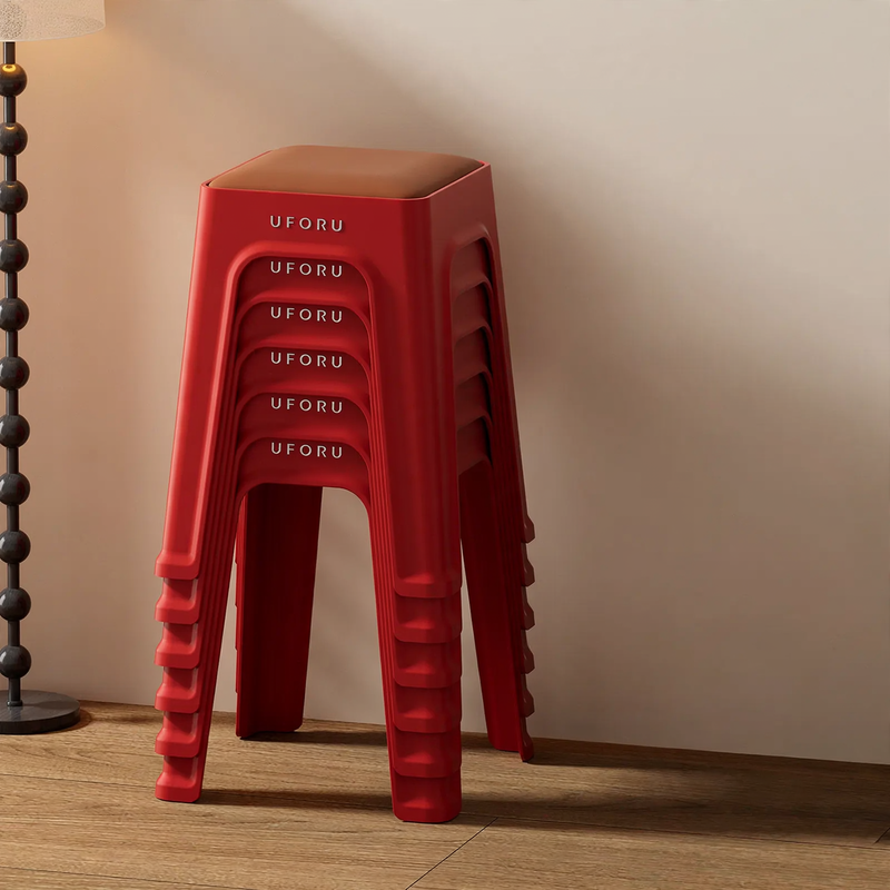 Stackable plastic stool, model DA1408