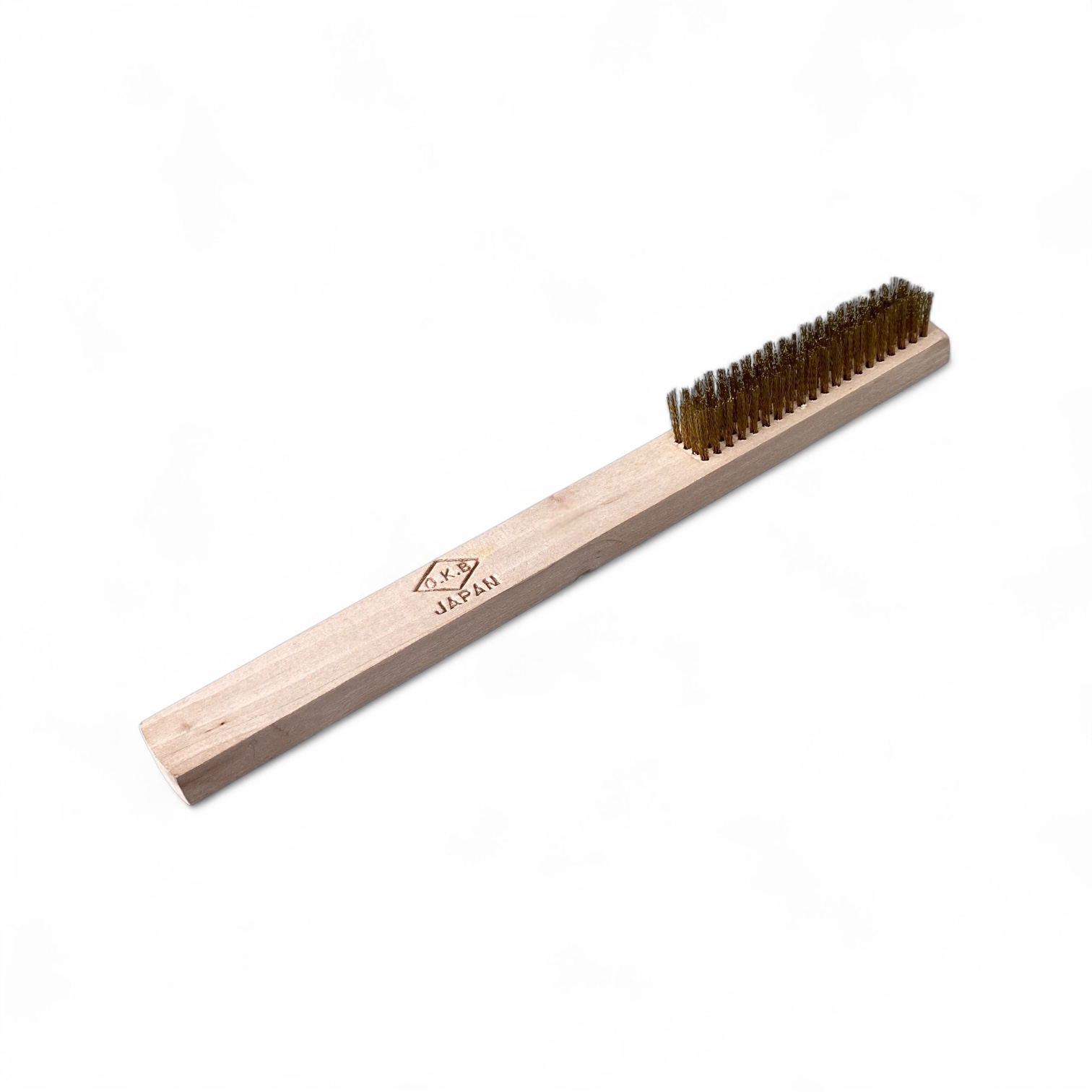 OKB Brass Steel Brush with Wood Handle