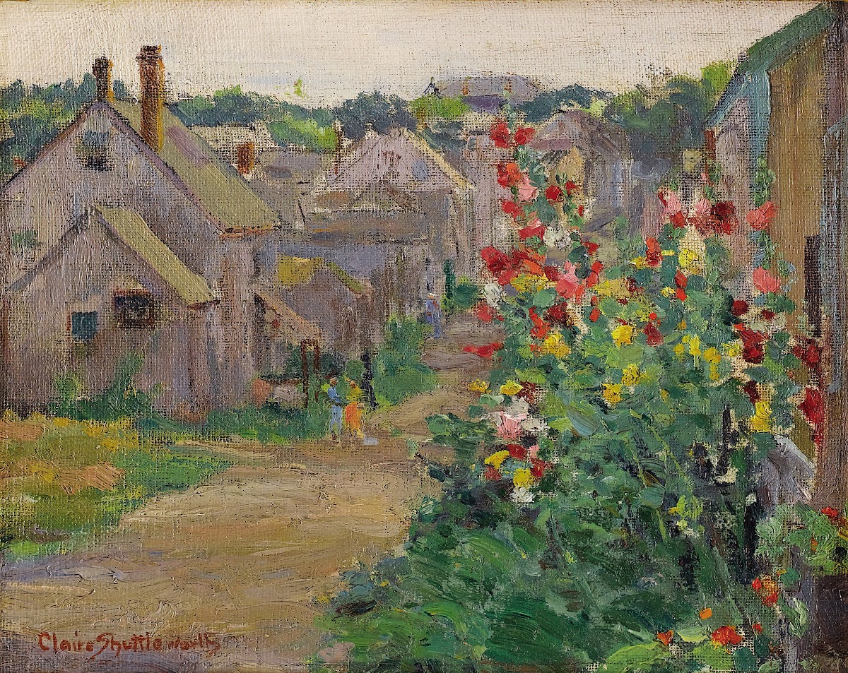 Hollyhocks circa 1890s
