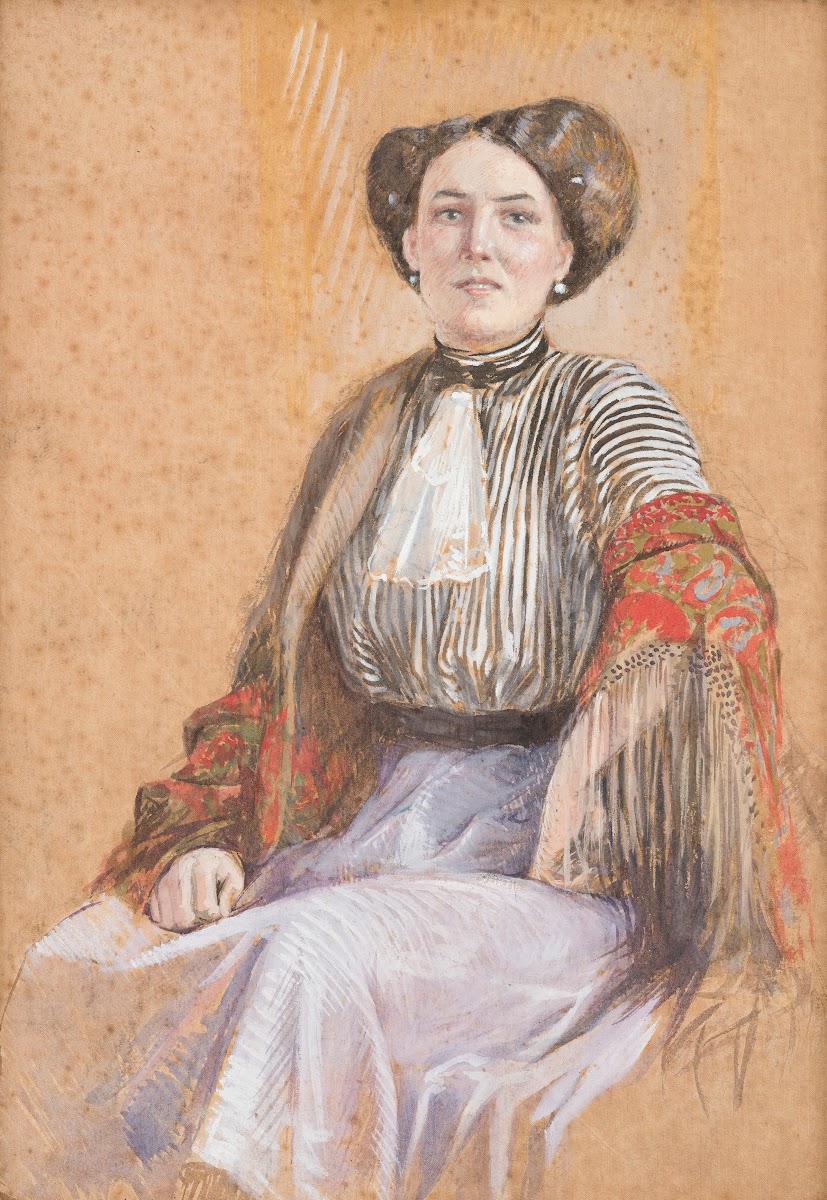 Dame mit Schal 1910