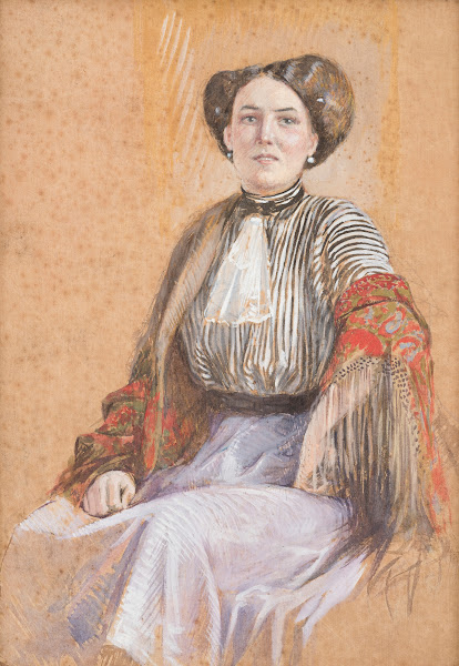 Dame mit Schal 1910