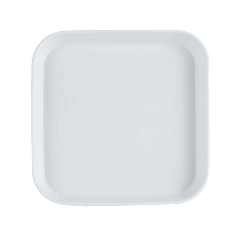 Food scrap bowl made of plastic, square