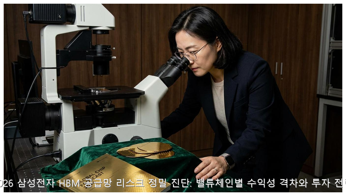 2026 삼성전자 HBM 공급망 리스크 정밀 진단: 밸류체인별 수익성 격차와 투자 전략 핵심 안내 및 분석 인포그래픽 (5)