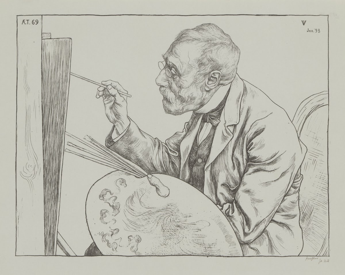 Portret van Jozef Israëls 1893