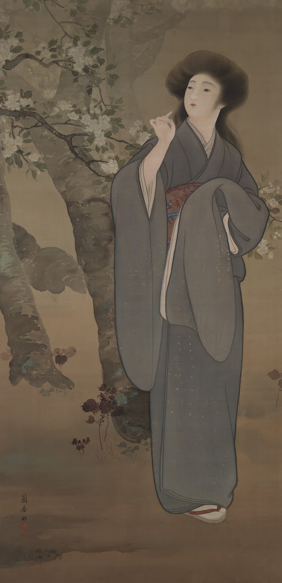 Woman under a CherryTree ca190715