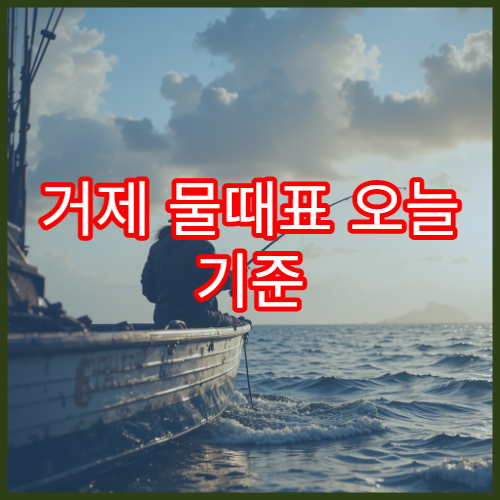 거제 물때표 오늘 기준 바다타임으로 조수간만과 낚시시간 확인