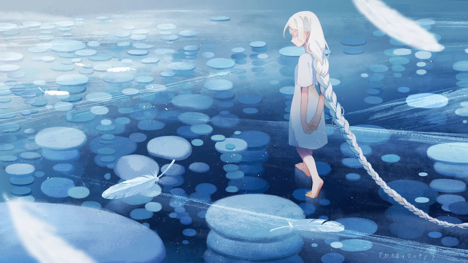 Fantasy Art, Anime Girl, Braids, Ethereal 4K Desktop Wallpaper