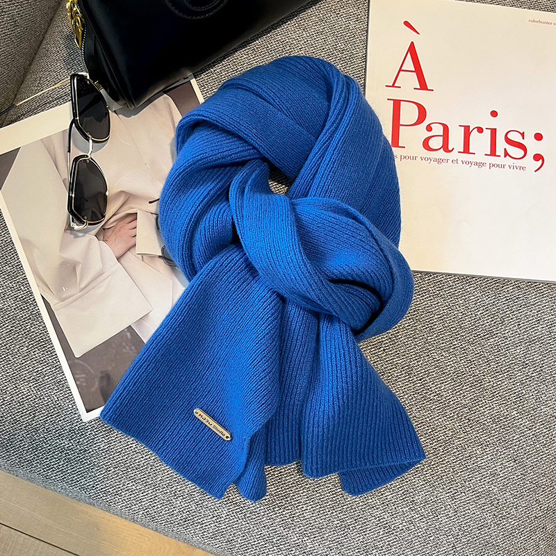 Cashmere Wool Scarf, knitted, 160x30cm