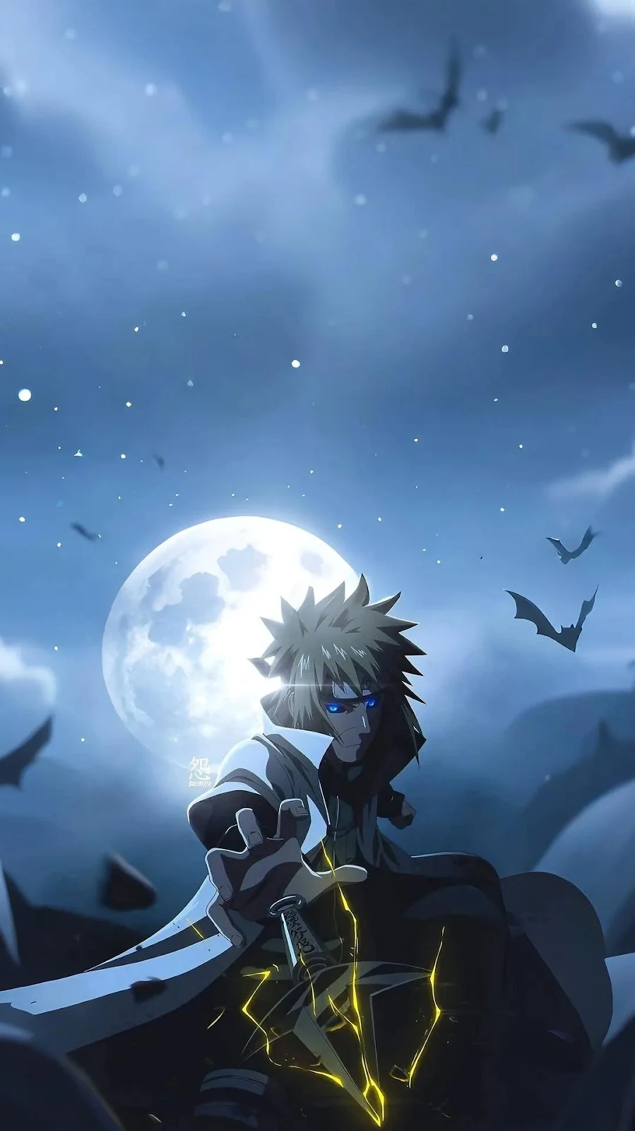 Naruto, Minato Namikaze, Anime, Illustration Full HD iPhone Wallpaper Background (1080x1922)