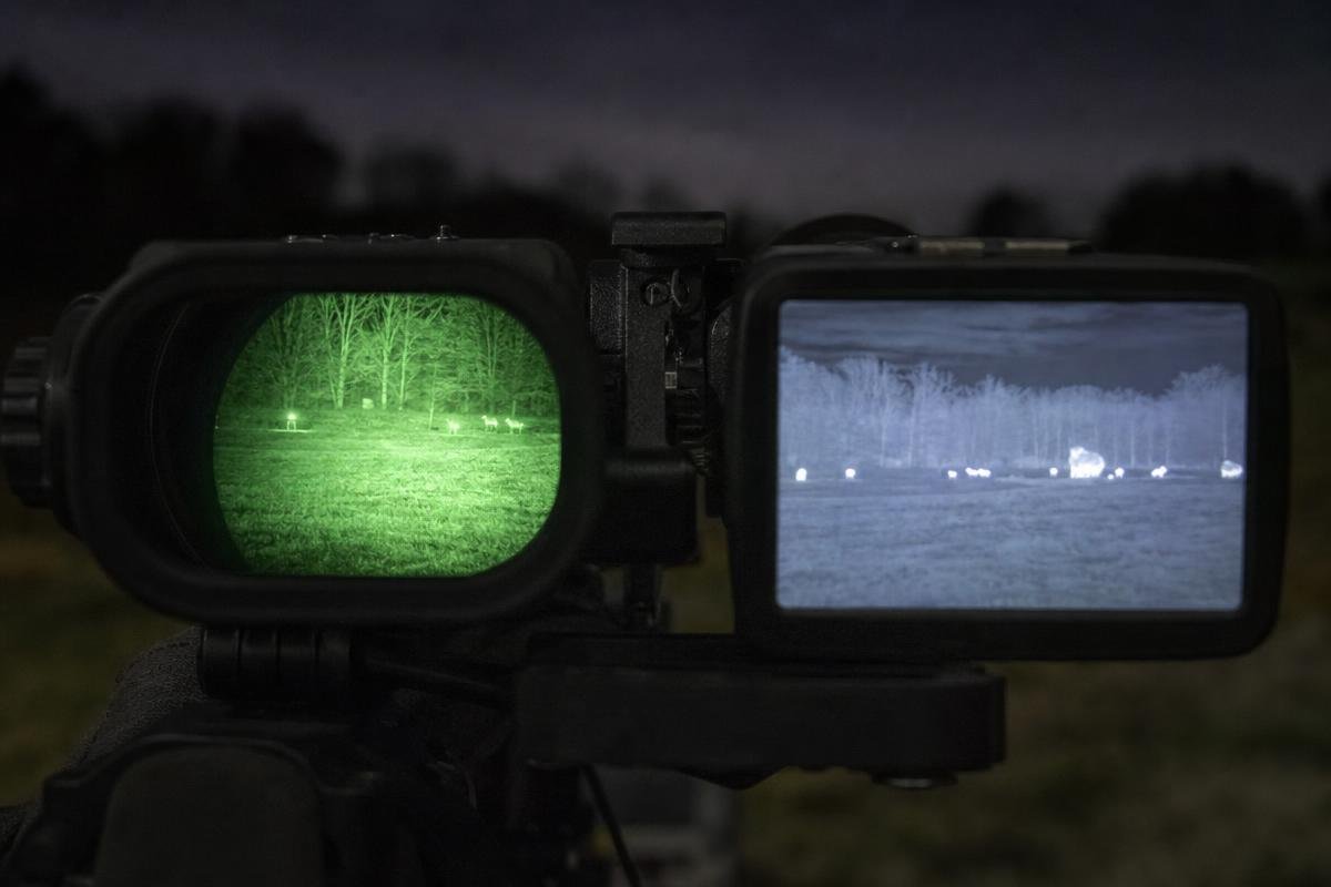 night vision scope AR-15 vs thermal scope for AR-15 image comparison