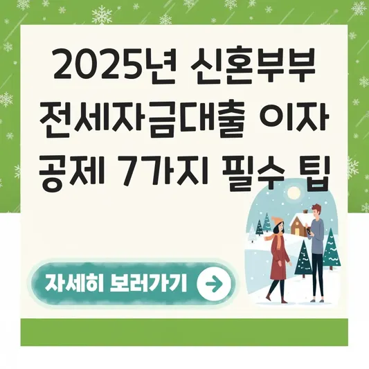 신혼부부 전세자금 대출 이자 상환액 연말정산 공제 한도 및 홈택스 등록 방법 대표 이미지