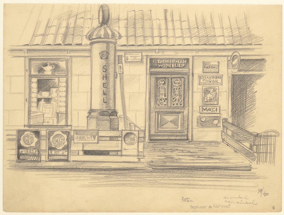 Tegenover de KW post De winkel van sinkel 1939 1940