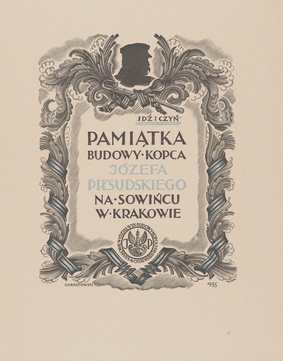 Pamiątka budowy kopca Piłsudskiego 1935