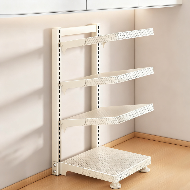 Multi-tier pot rack made of carbon steel