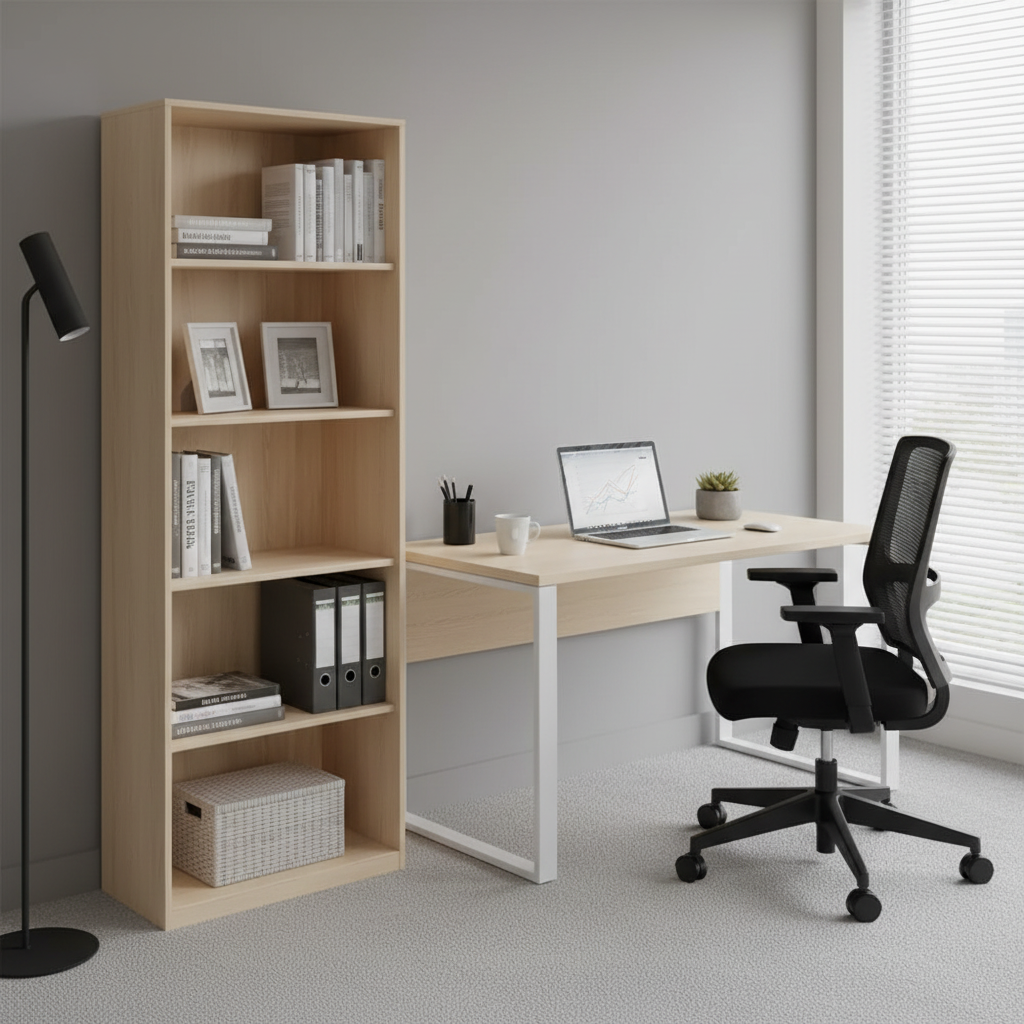 RADAR Color Full Height Small Open Shelf Cabinet