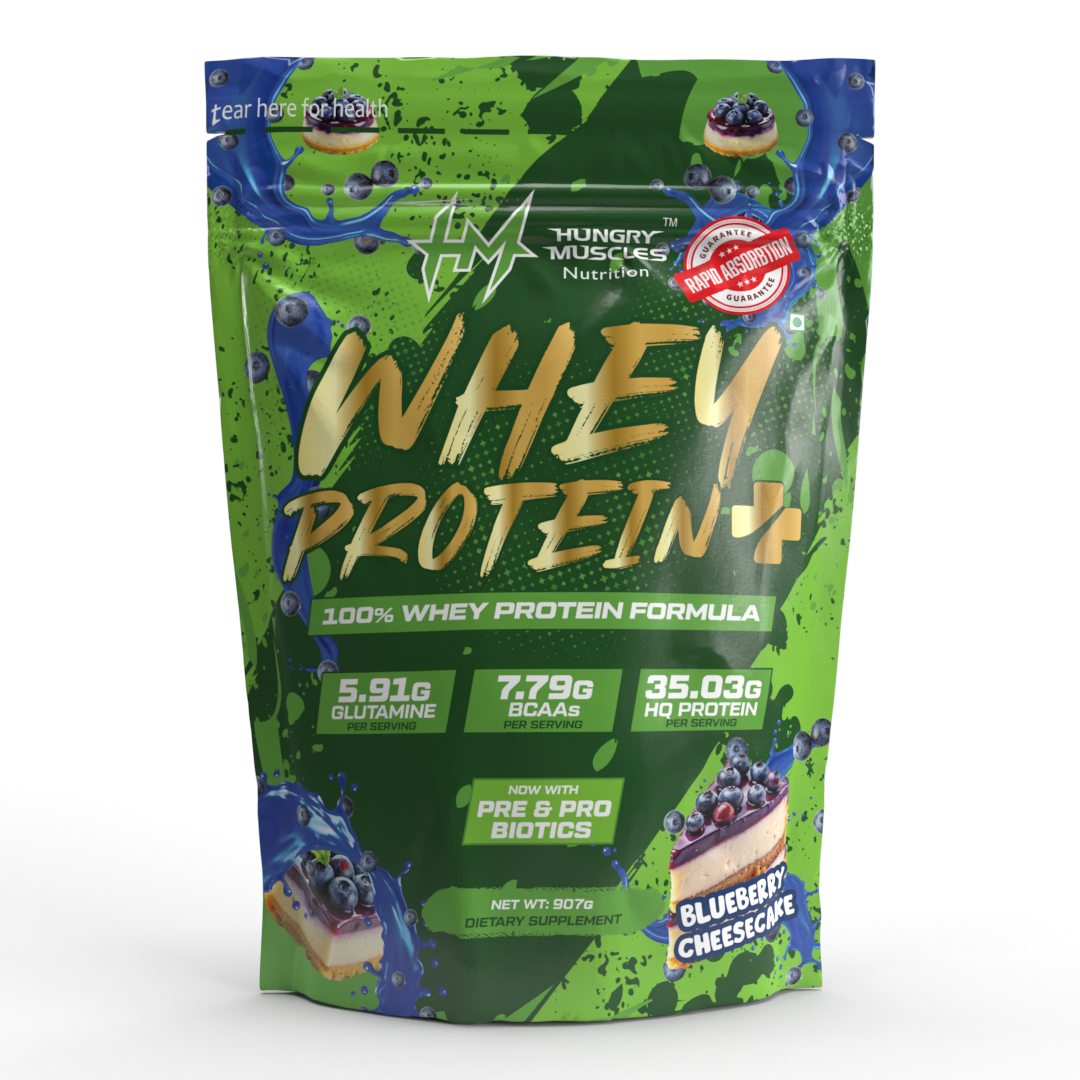 Hungry Muscles Whey Protein Pouch — Blueberry Cheese Cake, 1 KG