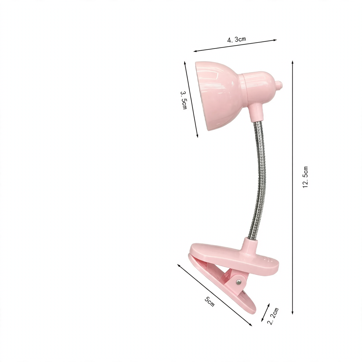 Mini LED clip light with flexible neck