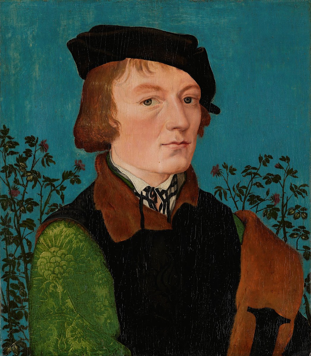 Portrait of a Man in Front of a Rose Hedge 1512 1513