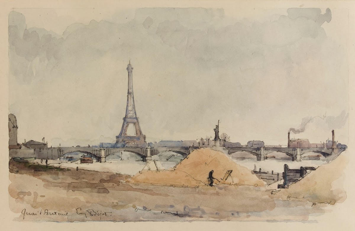 Vue du quai dAuteuil et du pont de Grenelle 1867   1931