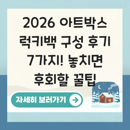 2026 아트박스 럭키백 구성 후기