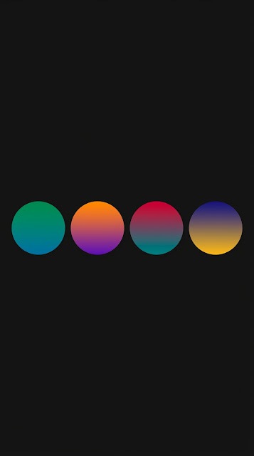 Modern Abstract Gradient Circles on Dark Grey Background - Free mobile Wallpaper