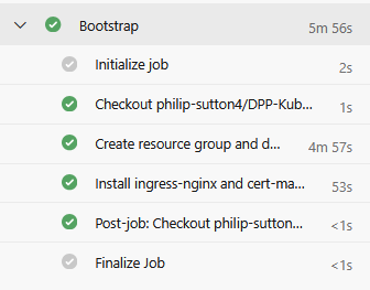 Bootstrap pipeline screenshot